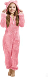 3-15Y Kids Girl Boy Onesie Fleece Sherpa Lined Warm Pajamas