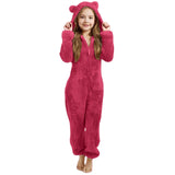 3-15Y Kids Girl Boy Onesie Fleece Sherpa Lined Warm Pajamas