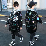 Kid Boy Winter Fashion Trends Cotton-padded Coats Jackets