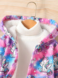 Kid Baby Girl Winter Cartoon Jacket Soft Polyester Coats