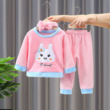 Kid Baby Boy Autumn Winter Flannel Home Fur Pajamas