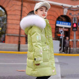 Kid Girls Cotton-padded Bright Washable Down Cotton Coats Jackets