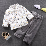 Kid Baby Boy Autumn Winter Thickened Winter Pajamas