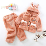 Kid Boy Girl Suit Cute Hooded Winter Warm Pajamas