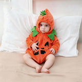 0-24M Baby Boys Girls Halloween Pumpkin Long Sleeve Infant Toddler Costume