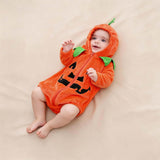 0-24M Baby Boys Girls Halloween Pumpkin Long Sleeve Infant Toddler Costume