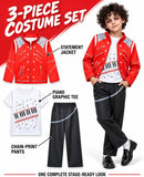 5-12Y Kids Boy 3PCS Pop Star Fashion Outfits Set for 5-12 Years