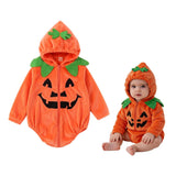 0-24M Baby Boys Girls Halloween Pumpkin Long Sleeve Infant Toddler Costume