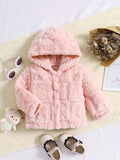 Kid Baby Girl Cozy Hooded Flannel Jacket Cute Animal Coats