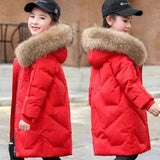 Kid Girl Down Cotton Jacket Thickened Winter Coats