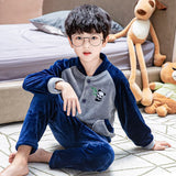 Kid Boys Autumn Winter Coral Velvet Flannel Pajamas