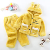 Kid Boy Girl Suit Cute Hooded Winter Warm Pajamas