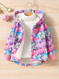 Kid Baby Girl Winter Cartoon Jacket Soft Polyester Coats