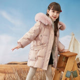 Kid Girl Cotton-padded Down Winter Jackets Coats