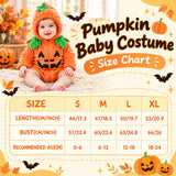 0-24M Baby Boys Girls Halloween Pumpkin Long Sleeve Infant Toddler Costume