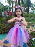2-10Y Kid Girl Unicorn Sequin Sparkle Rainbow Tutu Birthday Dresses