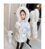 Kid Girl Winter Plush Thick Down Cotton Jacket Coats