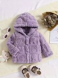 Kid Baby Girl Cozy Hooded Flannel Jacket Cute Animal Coats