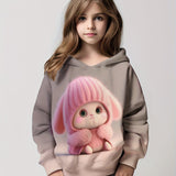 Kid Girl Realistic Bunny Trendy Cute Long Sleeve Sweatshirt Tops