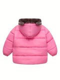 Kid Baby Boys Girls Warm Comfy Thermal Long Sleeve Zip Up Fleece Coat