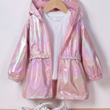 Kid Baby Girl Stylish Shining Zipper Ultra-Thin Fashion Coats