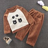 Kid Baby Boy Autumn Winter Thickened Winter Pajamas