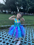 2-10Y Kid Girl Unicorn Sequin Sparkle Rainbow Tutu Birthday Dresses