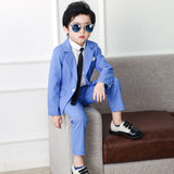 1-10T Kid Baby Boy British Spring Autumn Korean Suit  4 Pcs Set