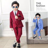 1-10T Kid Baby Boy British Spring Autumn Korean Suit  4 Pcs Set