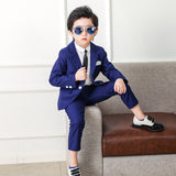 1-10T Kid Baby Boy British Spring Autumn Korean Suit  4 Pcs Set