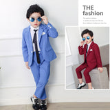 1-10T Kid Baby Boy British Spring Autumn Korean Suit  4 Pcs Set