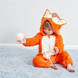 3M-5T Infant Baby Flannel Animal Autumn Winter Cartoon Climbing Suit Pajamas