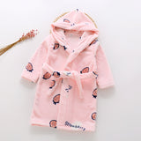 Kid Girl Bathrobe Flannel Autumn Winter Coral Velvet Nightgown Pajamas