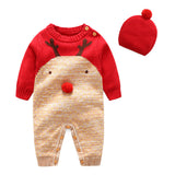 Baby Boy Girl Christmas Wool Cotton Climbing Winter Rompers
