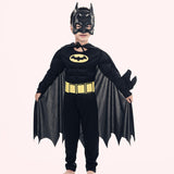 Dress Children Halloween Vampire Black Bat Costume Cosplay Black Cape
