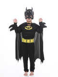 Halloween Vampire Black Bat Muscle Costume Kids Masquerade