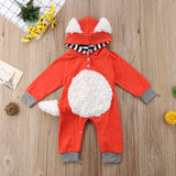 0-3Y Baby Autumn Winter Halloween Fox Climbing Rompers