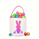 Easter Baskets Canvas Easter Bunny Bucket Easter Basket Stuffer