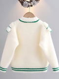 Kid Baby Girl Cozy Mink Plush Soft Ruffle Trim Sweaters