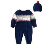 Baby Boy Girl Christmas Wool Cotton Climbing Winter Rompers