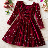Kid Girl Fashion Christmas Red Dress