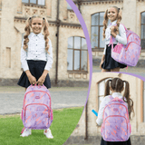 Kid Girl Boy Water Resistant Bookbag Backpack for Work College and Travel