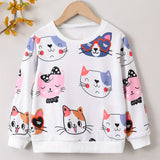 Kid Baby Toddler Girls Rabbit Polka Dot Print Long Sleeve Sweatshirt