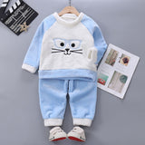 Kid Baby Boy Girl Autumn Winter Plush Thick Winter Flannel Pajamas