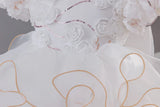 3-12T Kid Girl Birthday Puff Sleeve Train Princess Elegant Wedding Flower Carnival Dresses