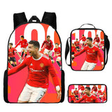 Kid CR7 Football Star Schoolbag Travel Backpack 3 Packs