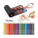 Professional Colored Pencil Set 72 Color Oil Color Pencil Roller Curtain Set