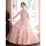Children's Dress, Pink Host Piano Performance, Girls Are Beautiful