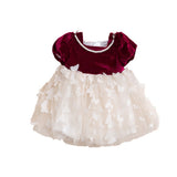 Kid Baby Girl Spanish Summer Puff Bubble Sleeves Dress