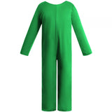 Kid Christmas Green Elf Big Tree Suits Romper